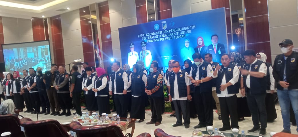Pemprov Sulteng Kukuhkan 75 Orang Tim Percepatan Penurunan Stunting Sulteng