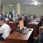 Ujian Tertulis sistem Cat Bacalon KPU Sulteng yang berlangsung di Untad, Senin (9/3/2023).Foto : Humas KPU Sulteng/Pijar Sulteng.Com