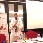 Kepala BEI Perwakilan Sulteng Putri Irnawati usai buka puasa bersama rekan jurnalis, Kamis.(28/3/2024)..Foto: Istimewah